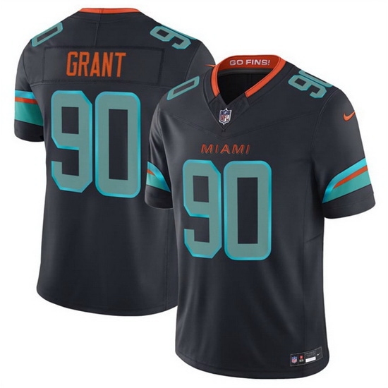 Men Miami Dolphins #90 Grant Blue Nike 2025 Limited Nike NFL Jersey 001->miami dolphins->NFL Jersey